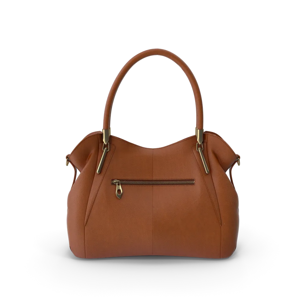 Tan leather shoulder bag