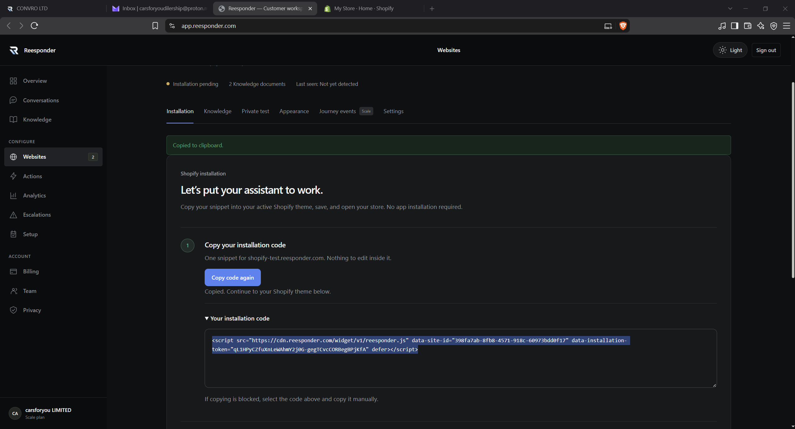 Copy the complete generated code without changing its values.