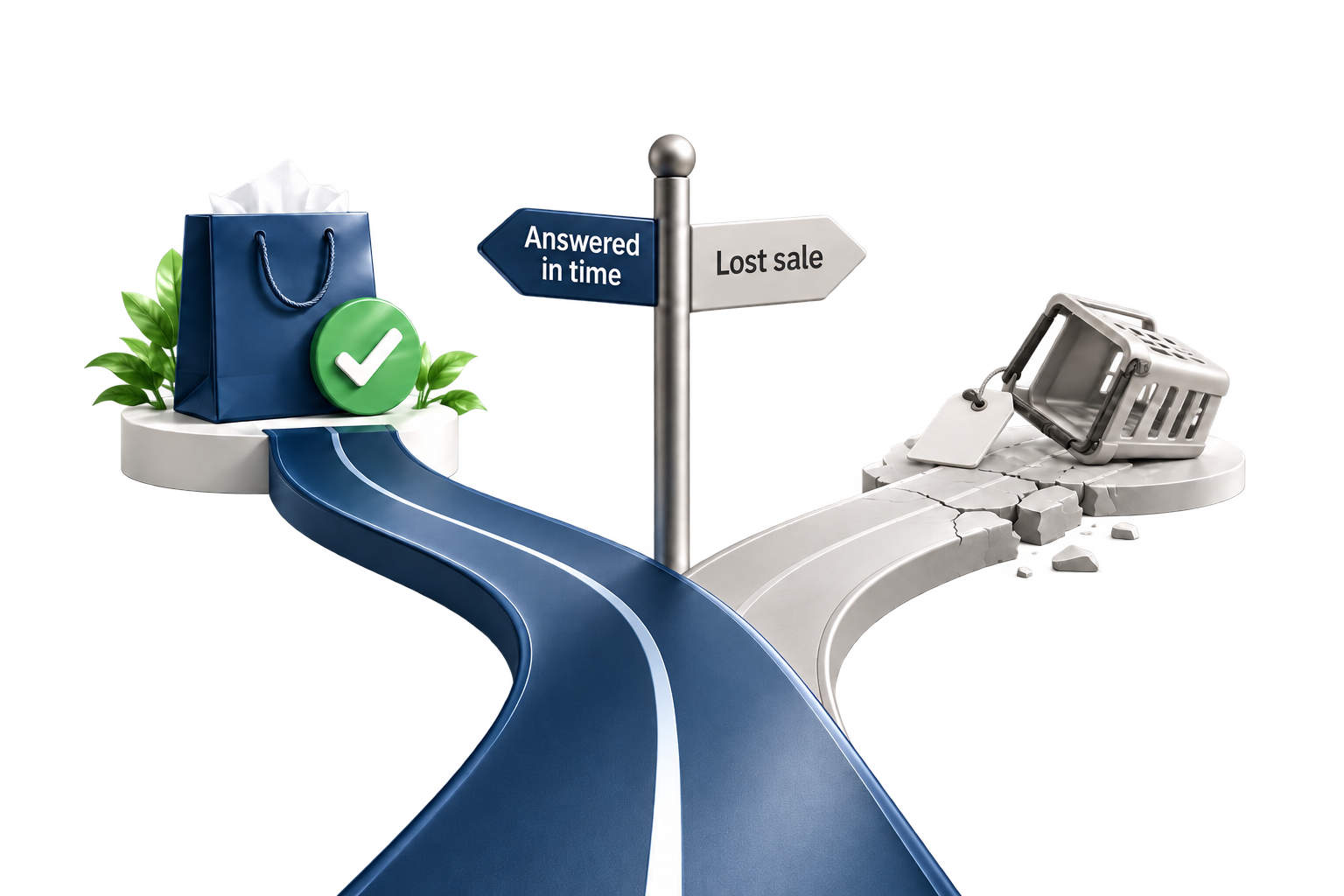 A timely answer turns a customer’s question into a purchase